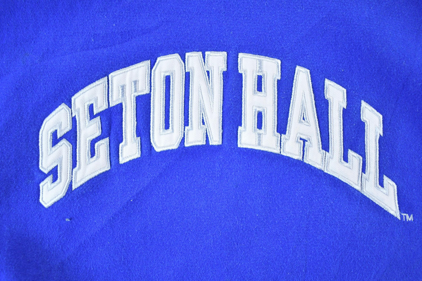 Vintage 1990s Steve And Barry's Seton Hall University Of Collegiate Crewneck Men's Small from propervintagecanada