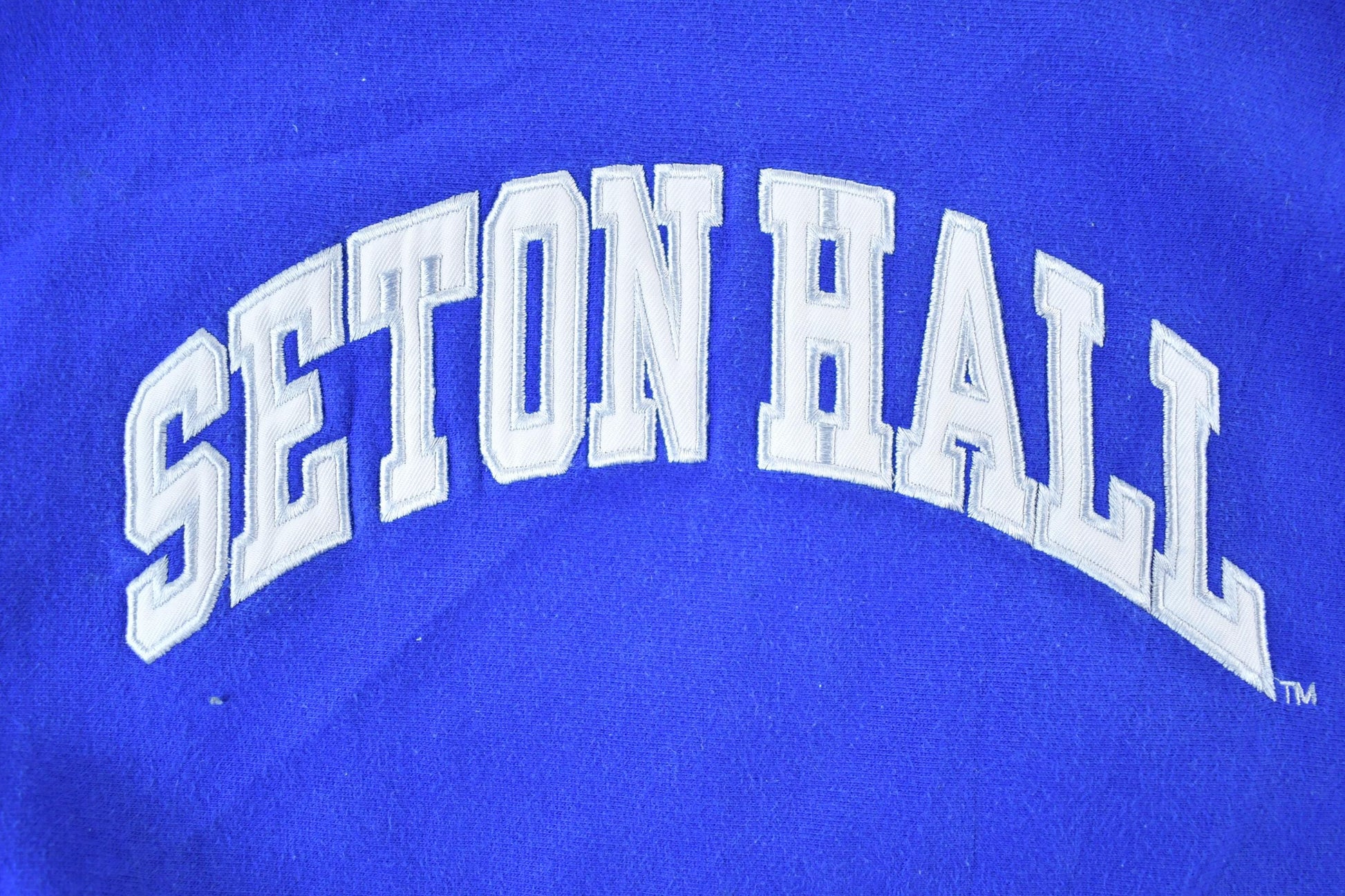 Vintage 1990s Steve And Barry's Seton Hall University Of Collegiate Crewneck Men's Small from propervintagecanada