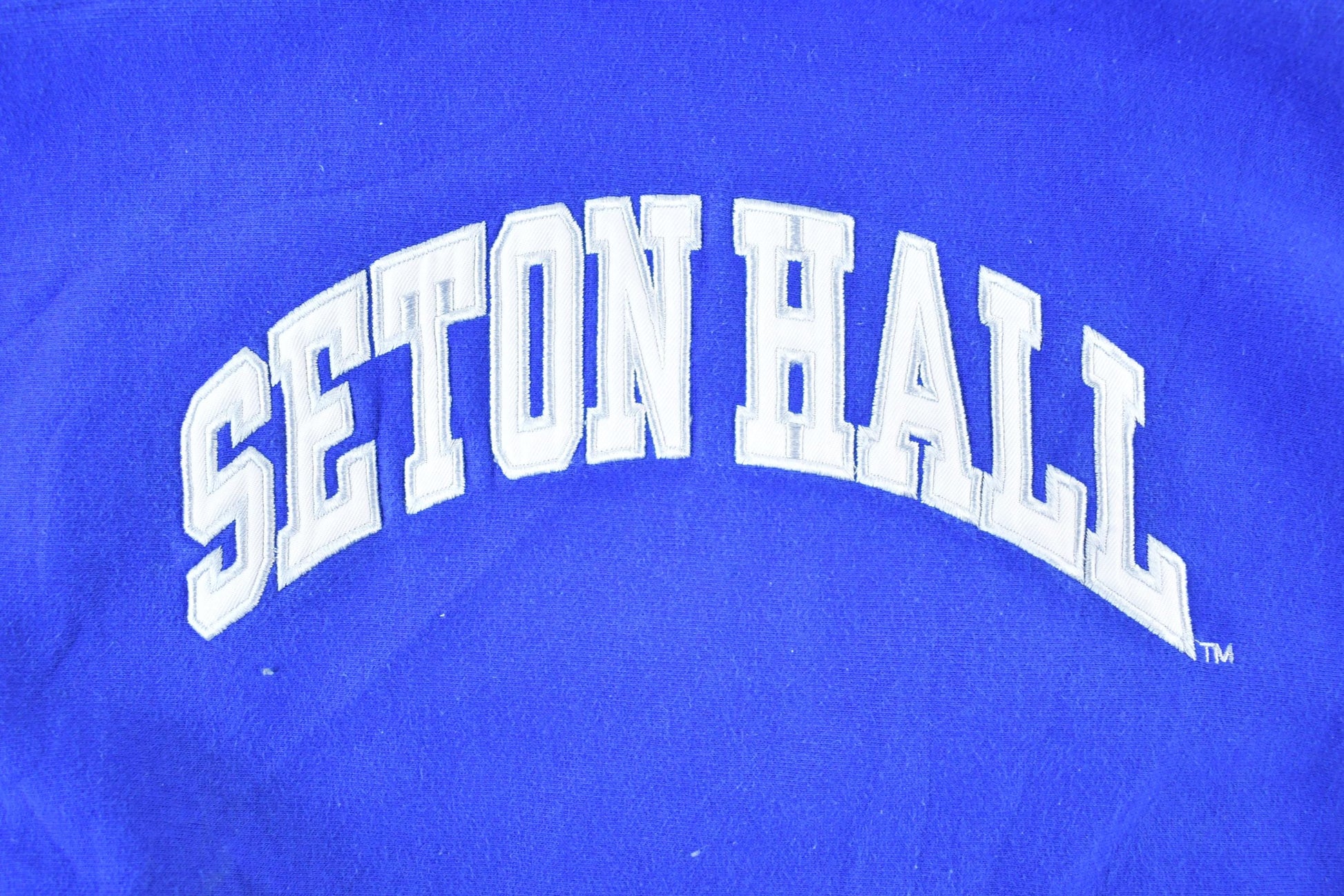 Vintage 1990s Steve And Barry's Seton Hall University Of Collegiate Crewneck Men's Small from propervintagecanada