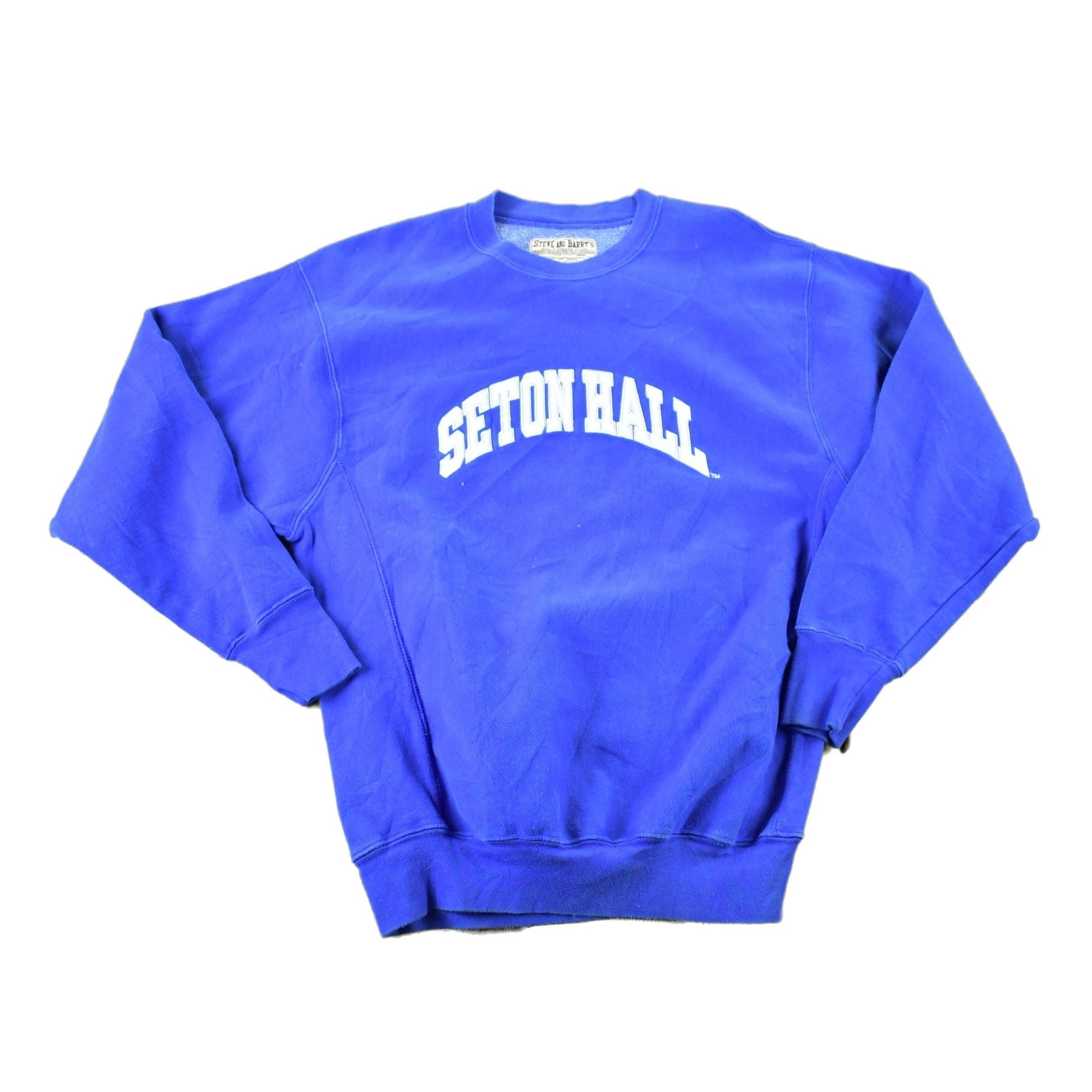 Vintage 1990s Steve And Barry's Seton Hall University Of Collegiate Crewneck Men's Small from propervintagecanada