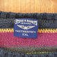 Vintage 1990s Steve & Barry's Striped Knit Crewneck Sweater Mens L from propervintagecanada
