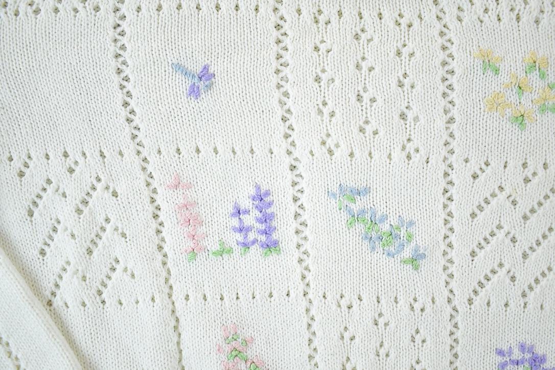 Vintage 1990s Stevemore Knit Abstract Pattern Crewneck Sweater Women's M from propervintagecanada