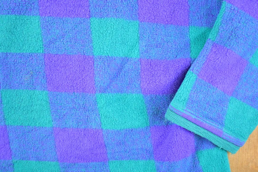 Vintage 1990s Steves Stuff Checkered Knit Crewneck Sweater Womens L / Made In USA / Abstract Pattern 3D Knitted Sweatshirt from propervintagecanada