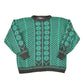 Vintage 1990s Stitch By Stitch AOP Abstract Knit Crewneck Sweater Men's L from propervintagecanada
