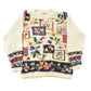 Vintage 1990s Stitches Floral Theme Knit Crewneck Sweater Women's Medium from propervintagecanada