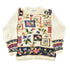 Vintage 1990s Stitches Floral Theme Knit Crewneck Sweater Women&