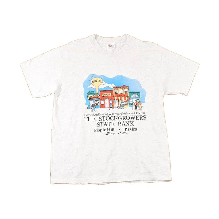 Vintage 1990s Stockgrowers State Bank Souvenir Travel T-Shirt Men's M / Destination Shirt / 90s Single Stitch Graphic Tee / Made in USA from propervintagecanada