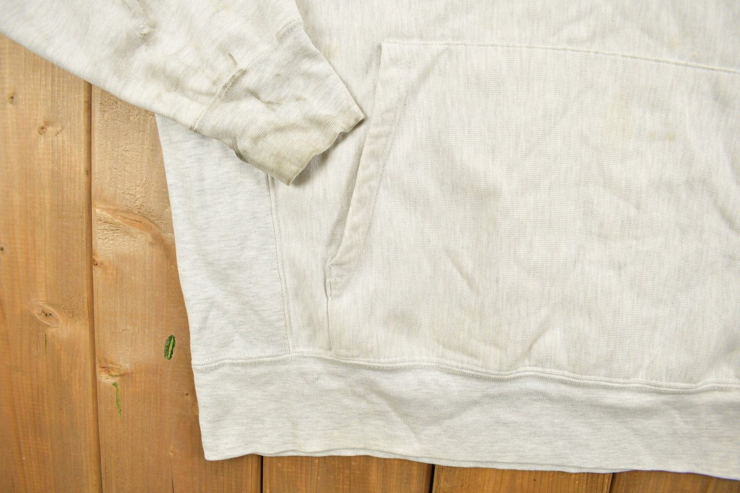 Vintage 1990s Stonehill University Collegiate Champion Reverse Weave Hoodie Men's Medium from propervintagecanada