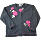 Vintage 1990s Storybook Knits Floral Embroidered Knit Perfect Mild Distress Cardigan Sweater Made In USA from propervintagecanada