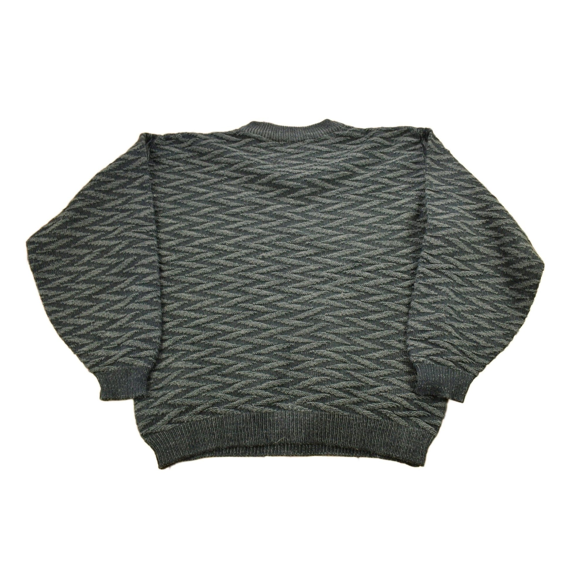 Vintage 1990s Street Closed Striped Knitted Crewneck Sweater Men's Medium from propervintagecanada