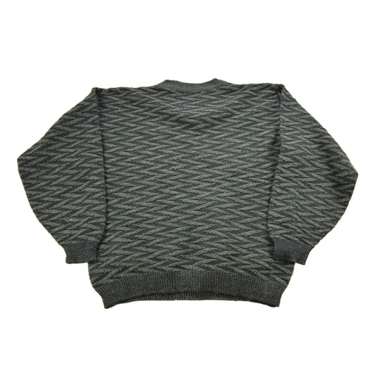 Vintage 1990s Street Closed Striped Knitted Crewneck Sweater Men's Medium from propervintagecanada