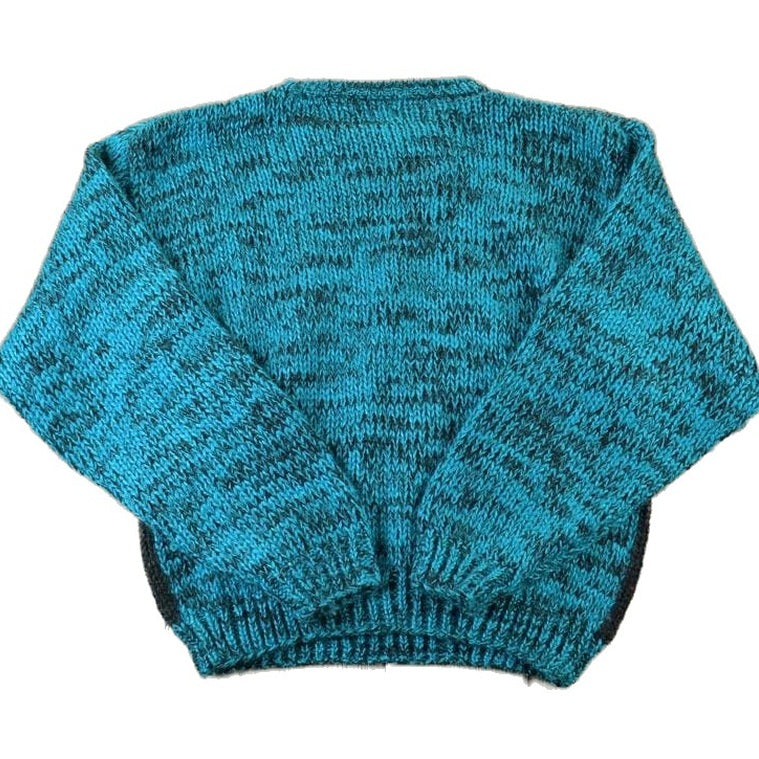 Vintage 1990s Street Scenes Loose Knit Crewneck Sweater Men's Medium from propervintagecanada