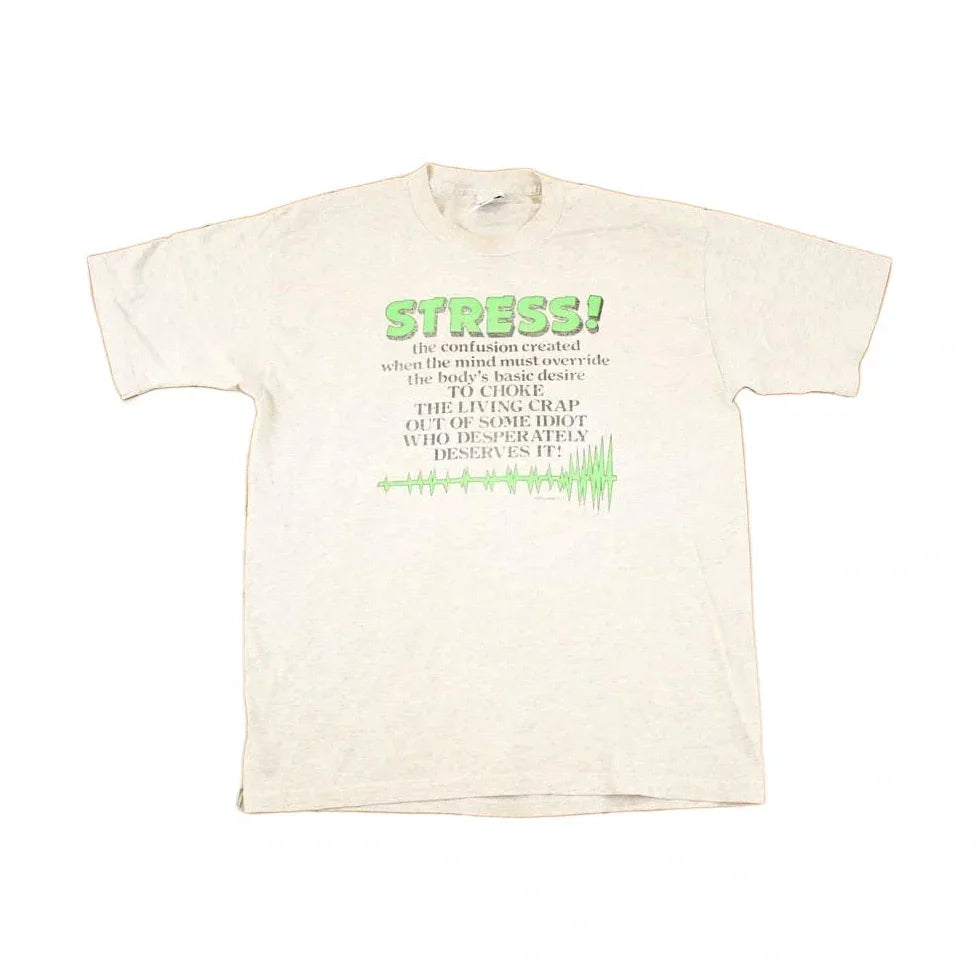 Vintage 1990s Stress Souvenir Travel T-Shirt Men's M from propervintagecanada