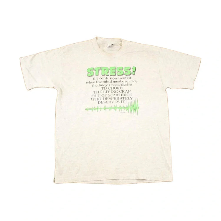 Vintage 1990s Stress Souvenir Travel T-Shirt Men's M from propervintagecanada