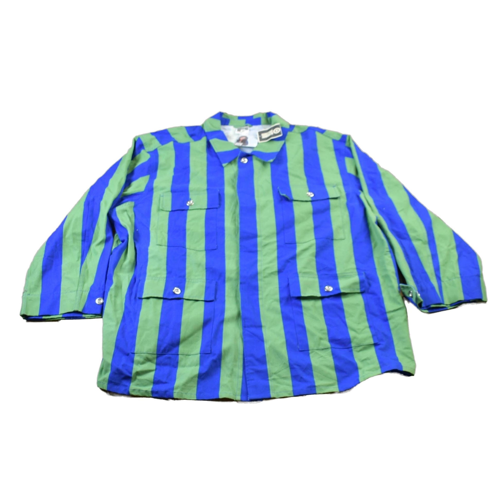 Vintage 1990s Striped Button Up Jacket Women's 4XL from propervintagecanada