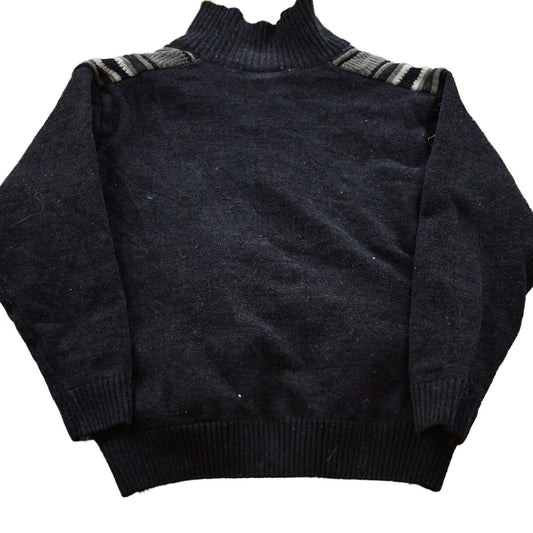 Vintage 1990s Striped Wool Zip Up Sweater Men's Medium from propervintagecanada