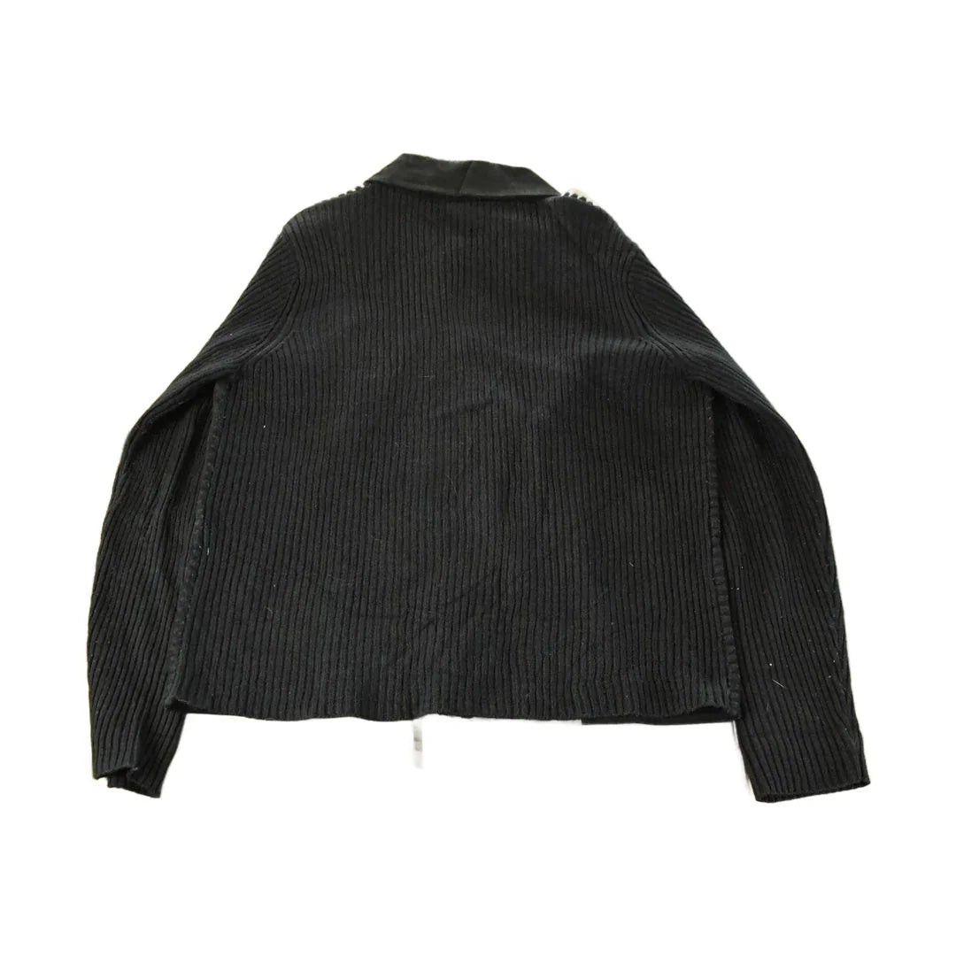 Vintage 1990s Studio Works Knit Leather Suede Jacket Women's Medium from propervintagecanada