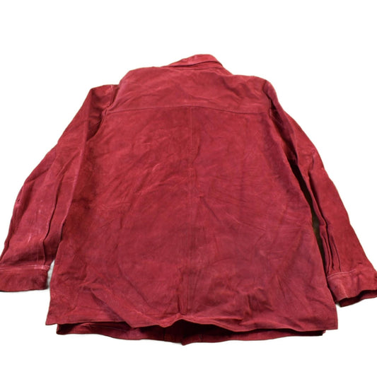 Vintage 1990s Style & Co Suede Leather Button Up Shirt Men's Medium from propervintagecanada