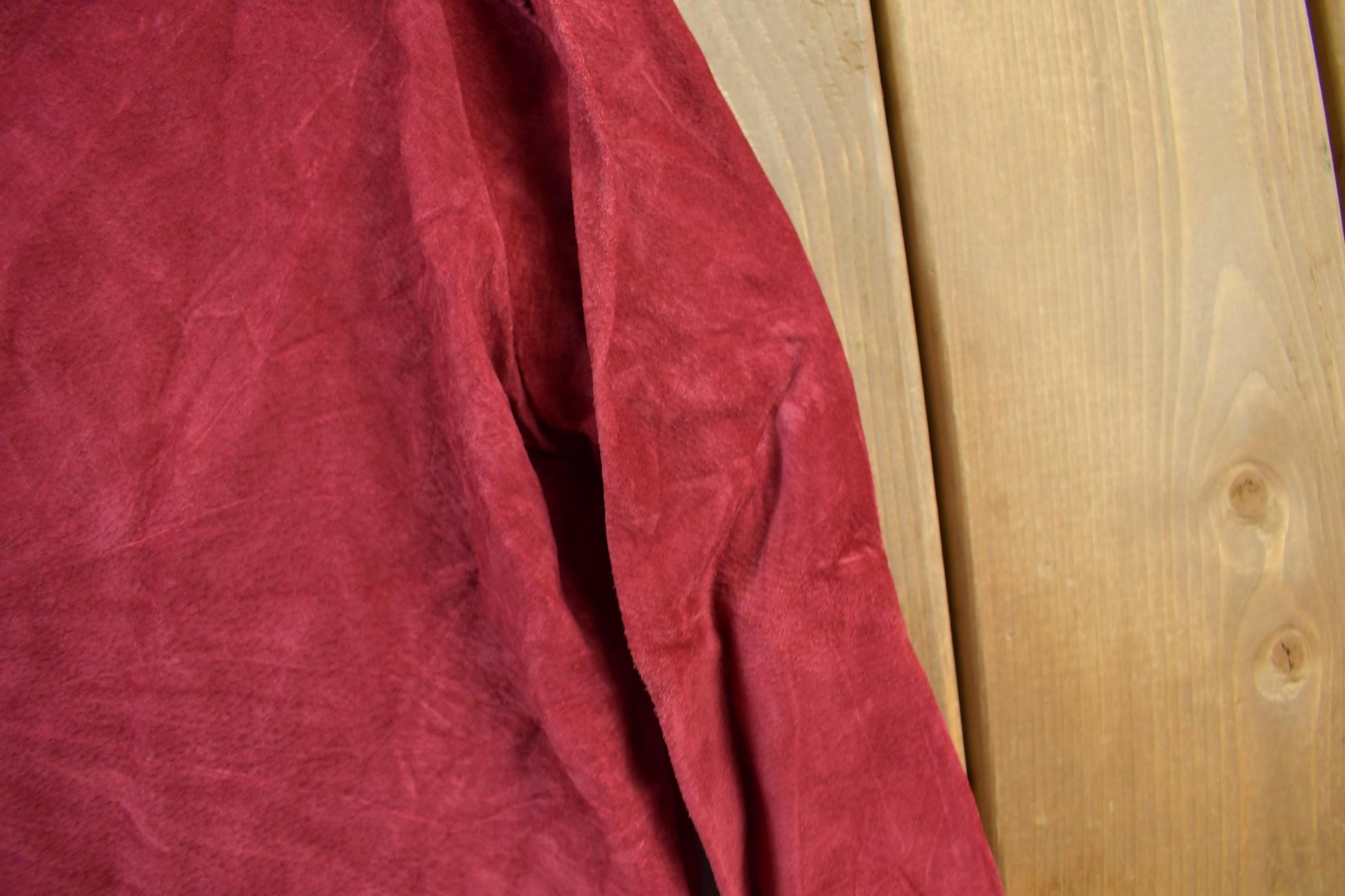 Vintage 1990s Style & Co Suede Leather Button Up Shirt Men's Medium from propervintagecanada