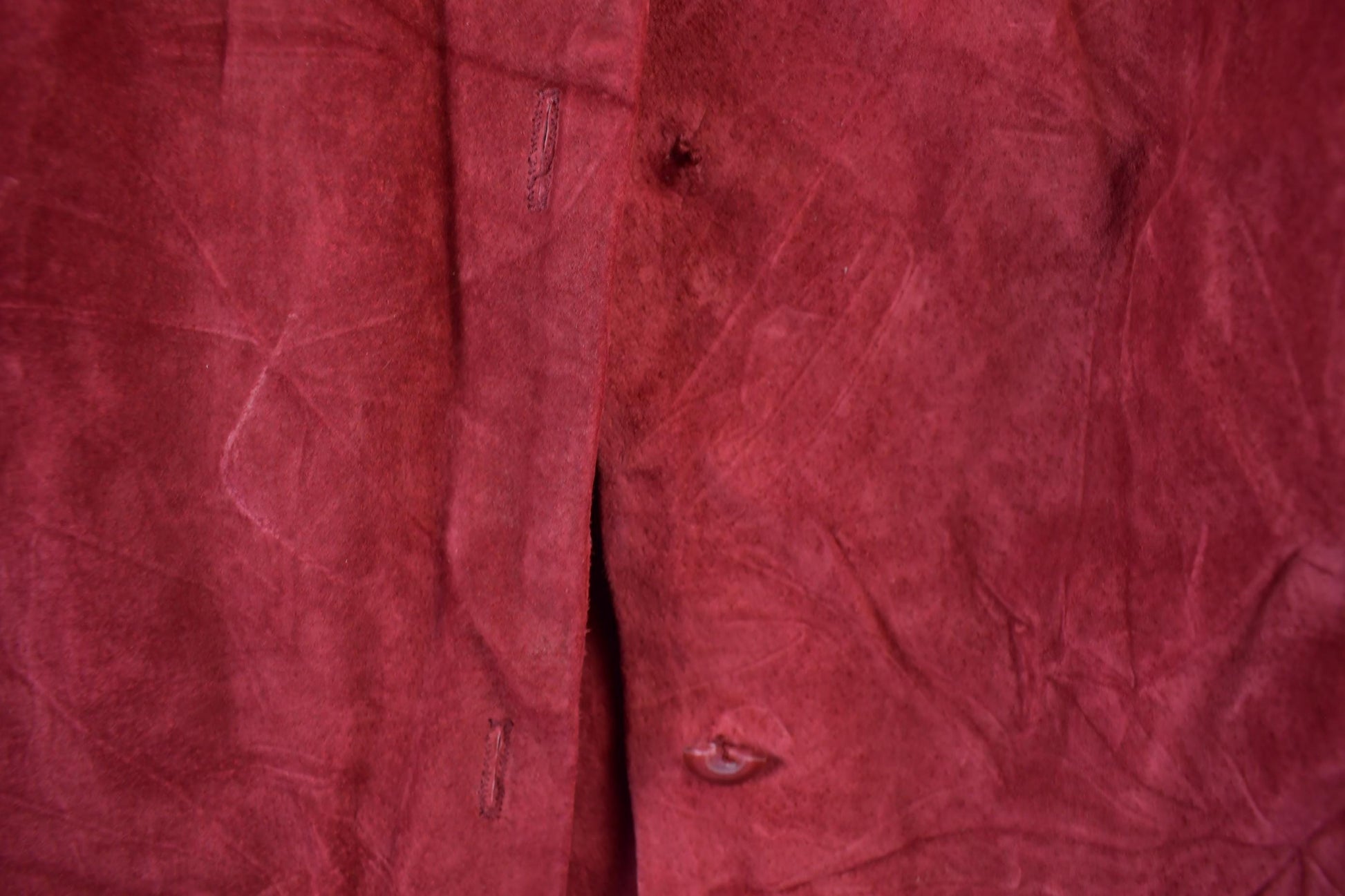 Vintage 1990s Style & Co Suede Leather Button Up Shirt Men's Medium from propervintagecanada