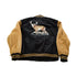 Vintage 1990s Suede Leather Embroidered Deer Bomber Jacket Men&