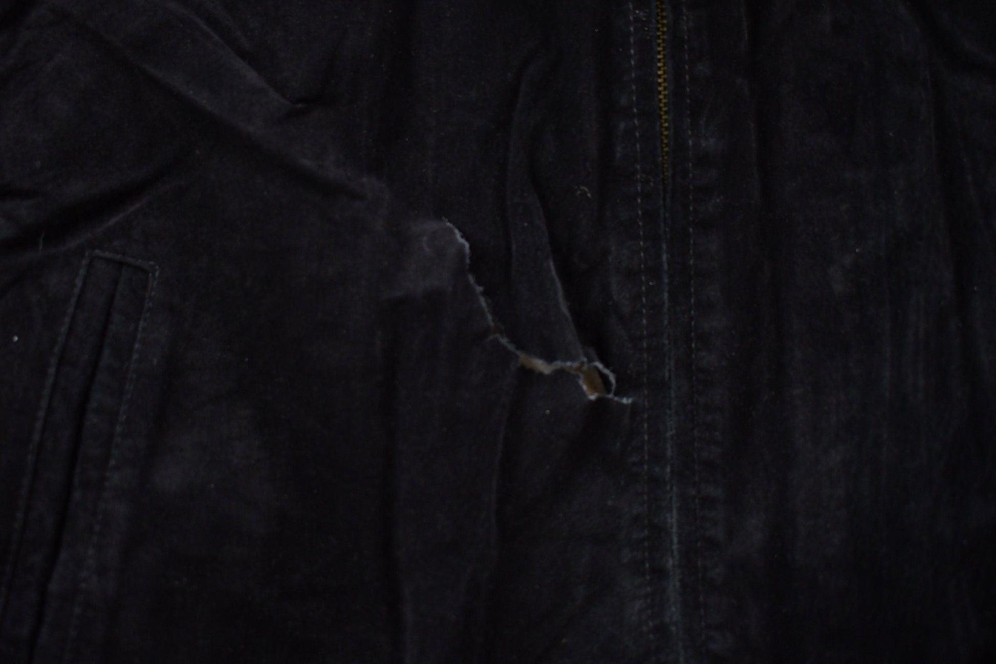 Vintage 1990s Suede Leather Embroidered Deer Bomber Jacket Men's XL from propervintagecanada