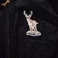 Vintage 1990s Suede Leather Embroidered Deer Bomber Jacket Men's XL from propervintagecanada