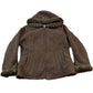 Vintage 1990s Suede Leather Full Zip Hooded Jacket Men's Medium from propervintagecanada