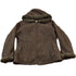 Vintage 1990s Suede Leather Full Zip Hooded Jacket Men&