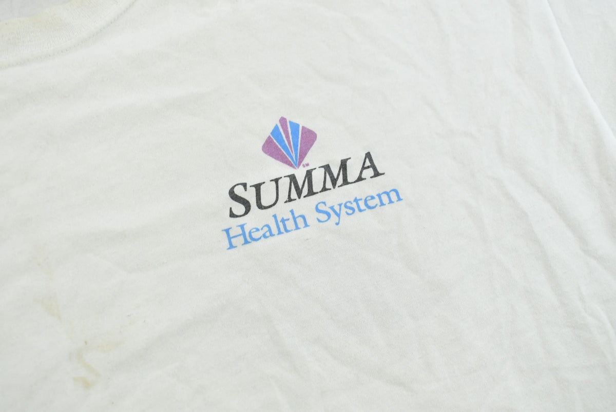 Vintage 1990s Summa Health Systems Akron Ohio Souvenir Promotional Medical T-Shirt Men's XL from propervintagecanada