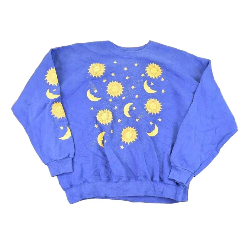 Vintage 1990s Sun and Moon Souvenir Crewneck Sweatshirt Women's L from propervintagecanada