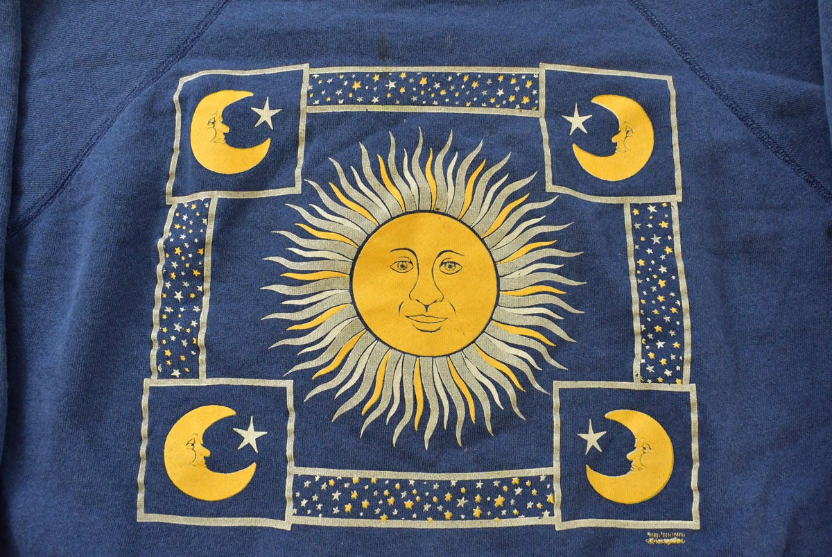 Vintage 1990s Sun Moon Art Graphic Crewneck Sweatshirt Men's M from propervintagecanada