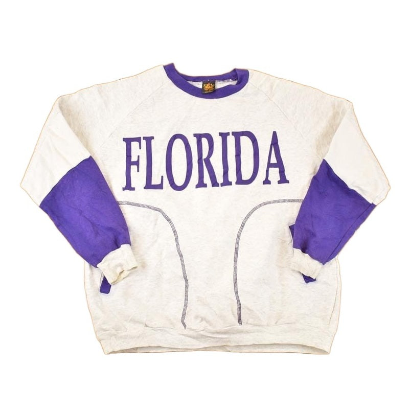 Vintage 1990s Sun Triangle Miami Florida Crewneck Sweatshirt Women's XL from propervintagecanada