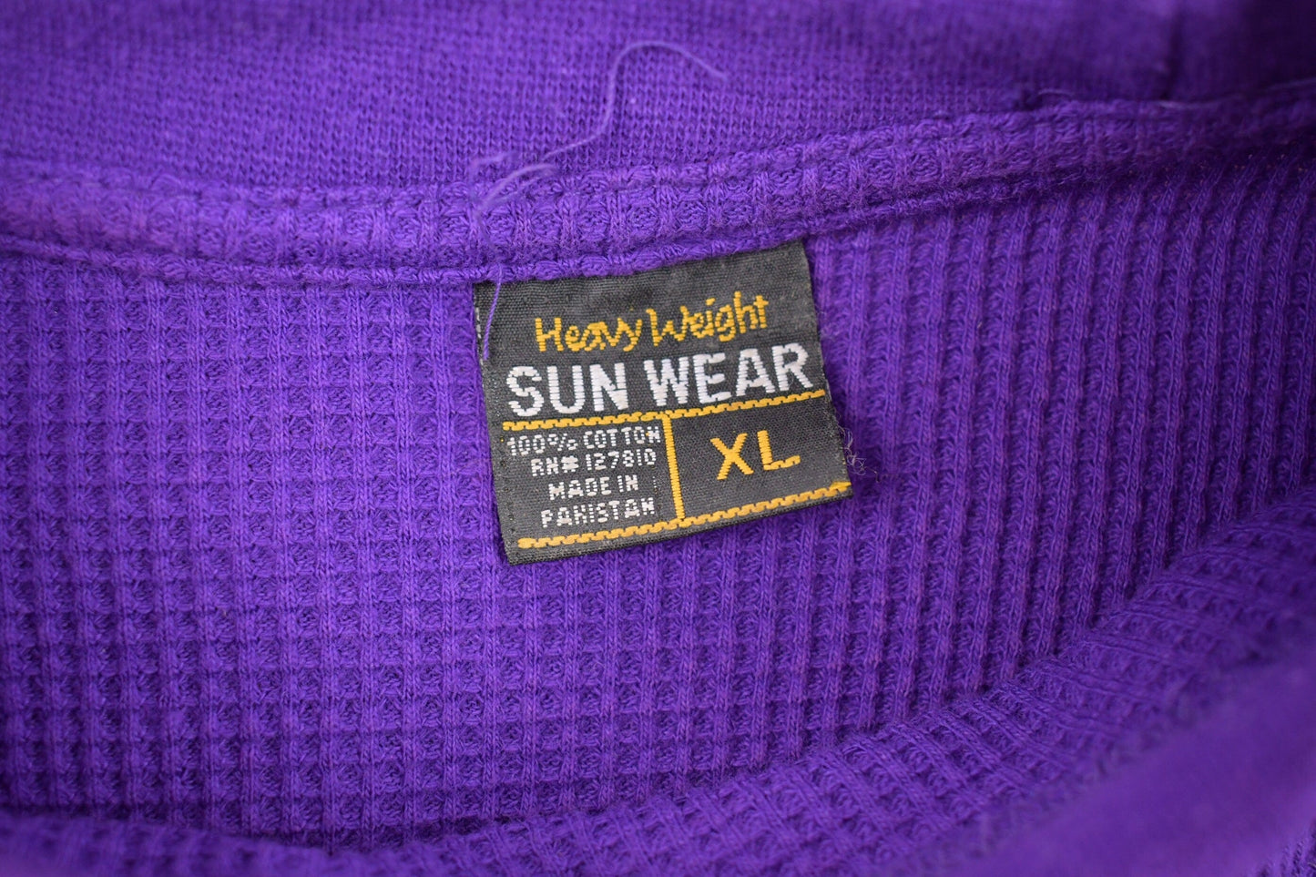 Vintage 1990s Sun Wear Thermal Crewneck Sweatshirt Men's XL from propervintagecanada