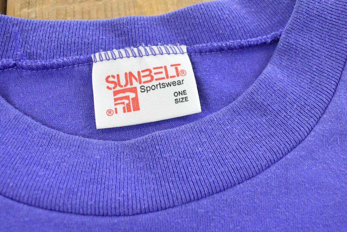 Vintage 1990s Sunbelt Purple Blank T-Shirt Men's M from propervintagecanada