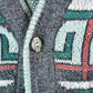 Vintage 1990s Sundays Knit Abstract Pattern Cardigan Sweater Mens XL from propervintagecanada