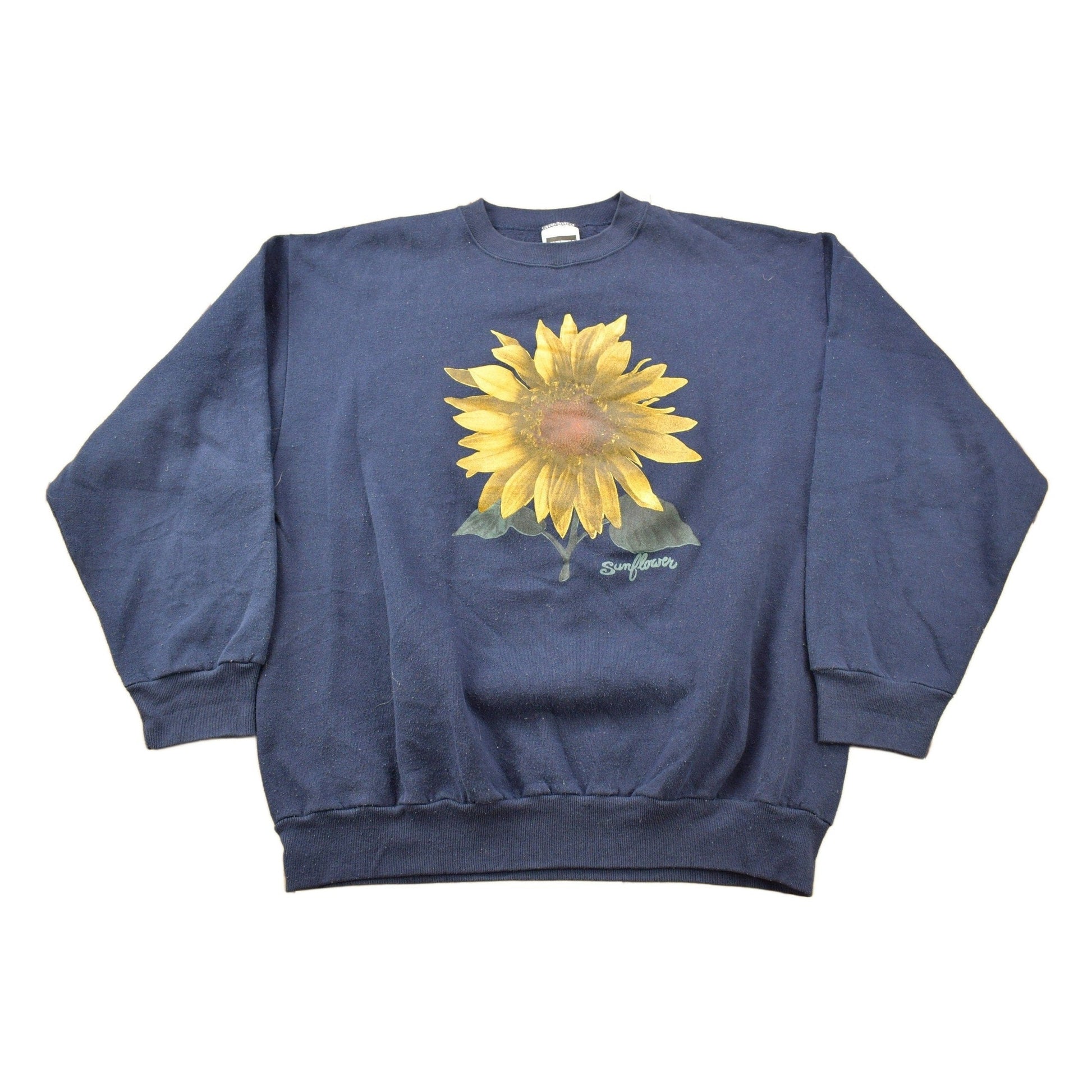 Vintage 1990s Sunflower Graphic Crewneck Sweater Men's XL from propervintagecanada