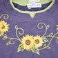 Vintage 1990s Sunflowers Embroidered Liberty Lane Double Collar Souvenir Crewneck Sweatshirt Women's XXL from propervintagecanada