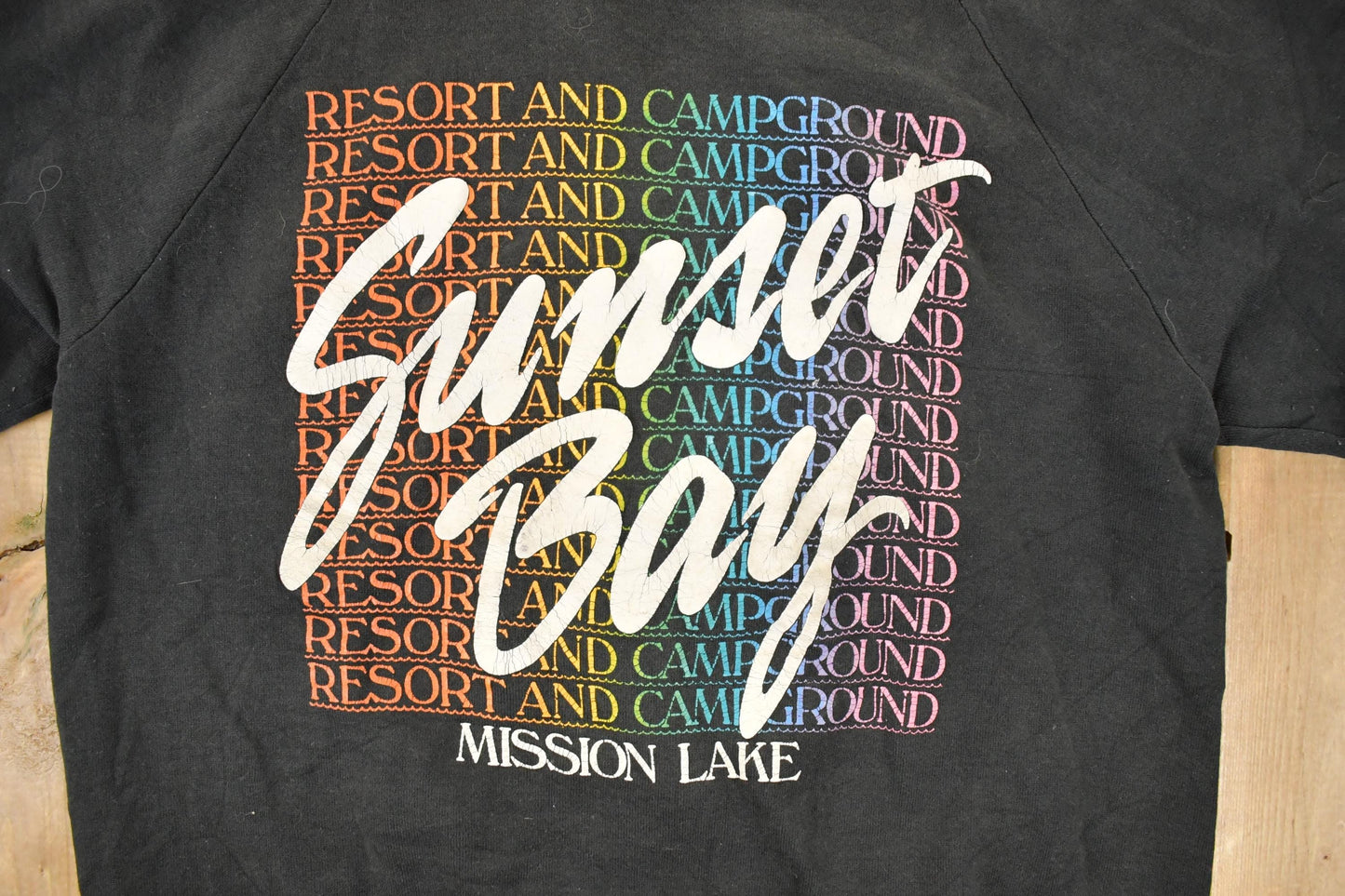 Vintage 1990s Sunset Bay Mission Lake Crewneck Sweatshirt Men's M from propervintagecanada