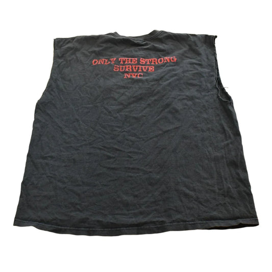 Vintage 1990s Support Your Local 81 New York City Motorcycle Tank Top T-Shirt Mens XL from propervintagecanada