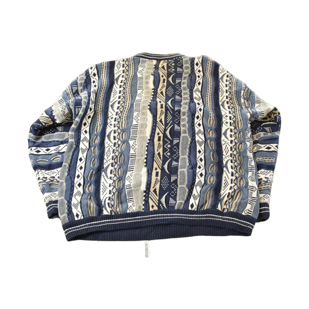 Vintage 1990s Sutter & Grant 3D Cable Knit Crewneck Sweater Men's XL from propervintagecanada