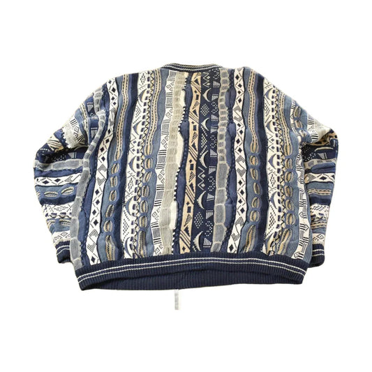 Vintage 1990s Sutter & Grant 3D Cable Knit Crewneck Sweater Men's XL from propervintagecanada