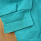 Vintage 1990s Sweats Appeal Turquoise Floral Cardigan Sweater Women's M from propervintagecanada