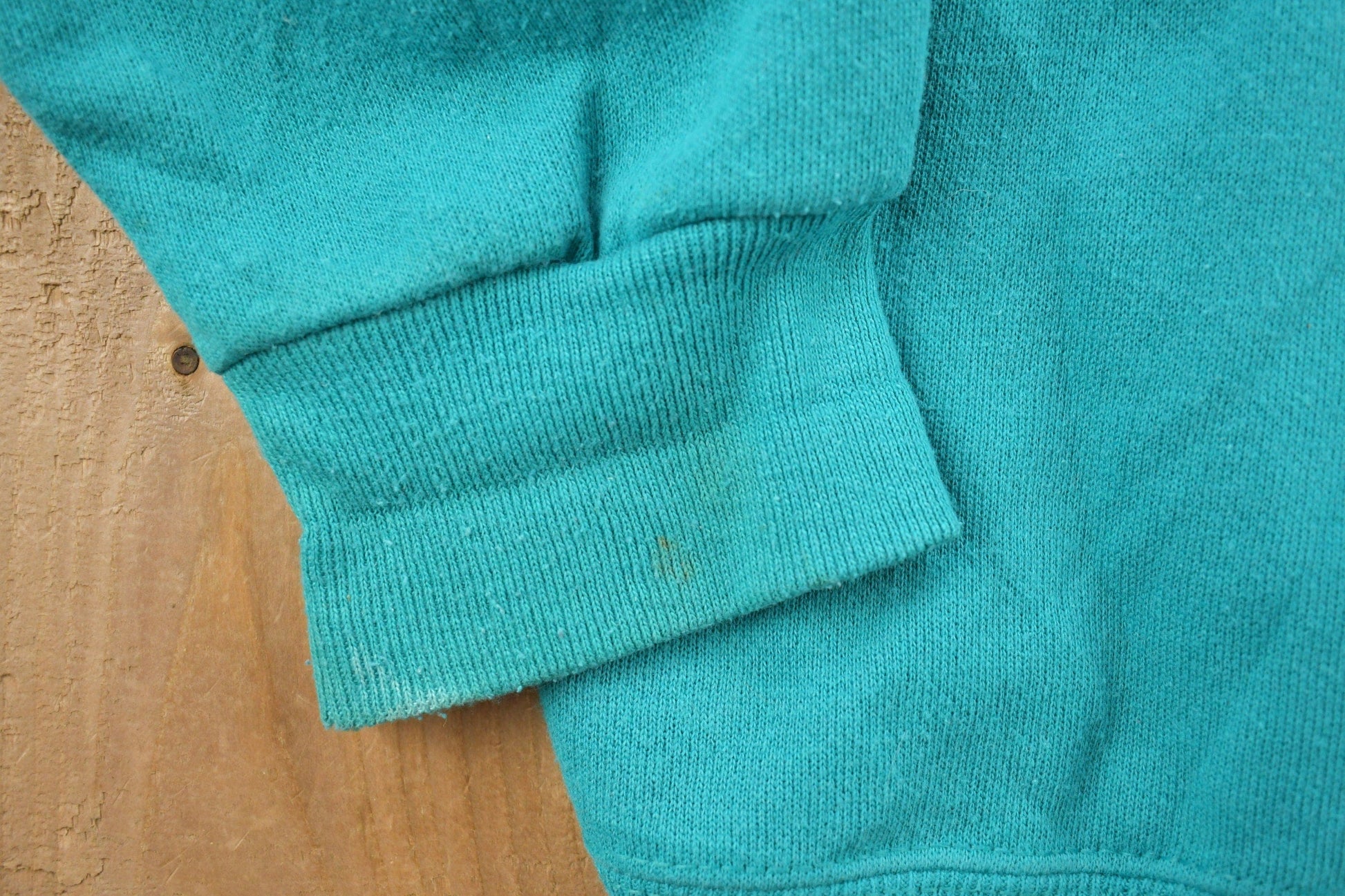 Vintage 1990s Sweats Appeal Turquoise Floral Cardigan Sweater Women's M from propervintagecanada
