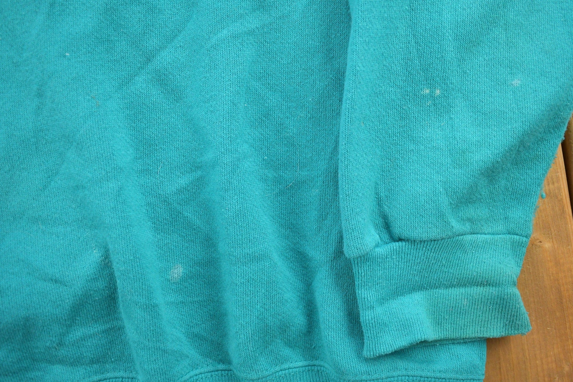 Vintage 1990s Sweats Appeal Turquoise Floral Cardigan Sweater Women's M from propervintagecanada