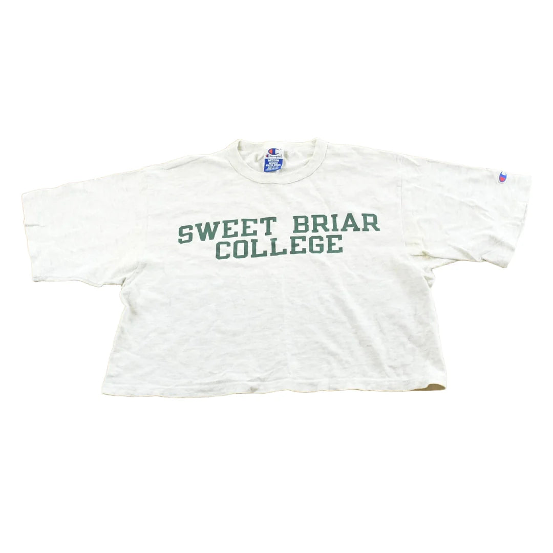 Vintage 1990s Sweet Briar College Champion Cropped T-Shirt Womens Cropped M from propervintagecanada