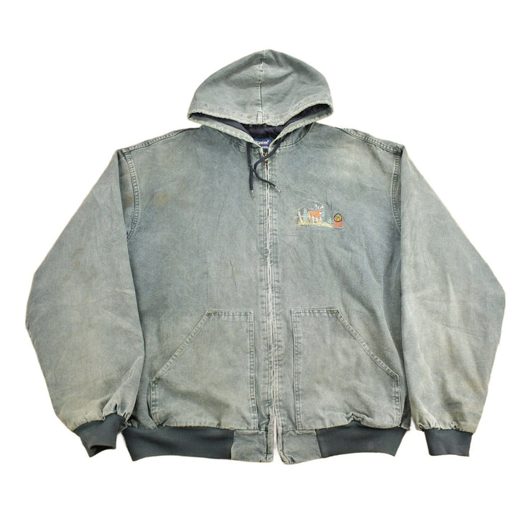 Vintage 1990s Swingster Golden Harvest Hooded Work Jacket Men's 3XL Tall from propervintagecanada