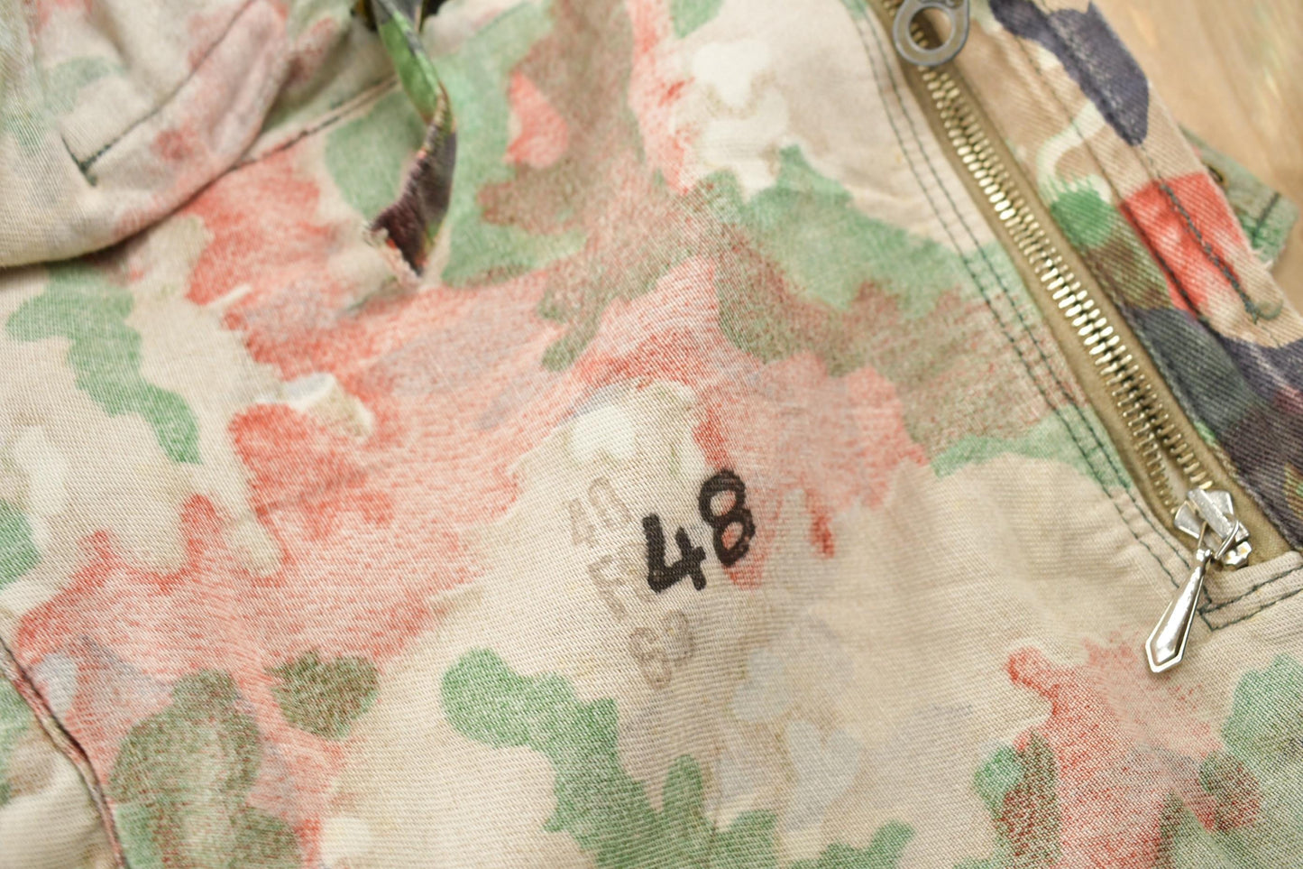 Vintage 1990s Swiss Military Alpenflage Camo Hooded Jacket from propervintagecanada
