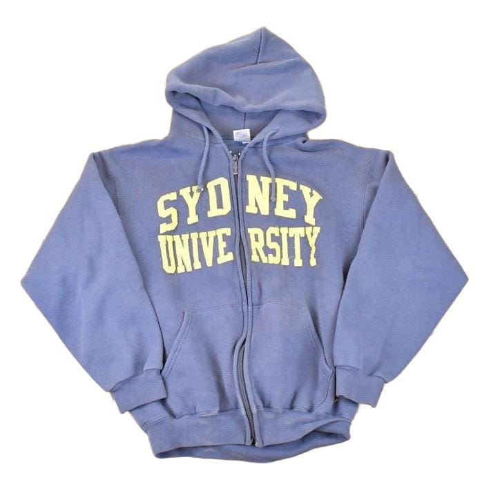 Vintage 1990s Sydney University Embroidered Full Zip Hoodie Sweatshirt Men's L from propervintagecanada