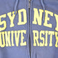 Vintage 1990s Sydney University Embroidered Full Zip Hoodie Sweatshirt Men's L from propervintagecanada